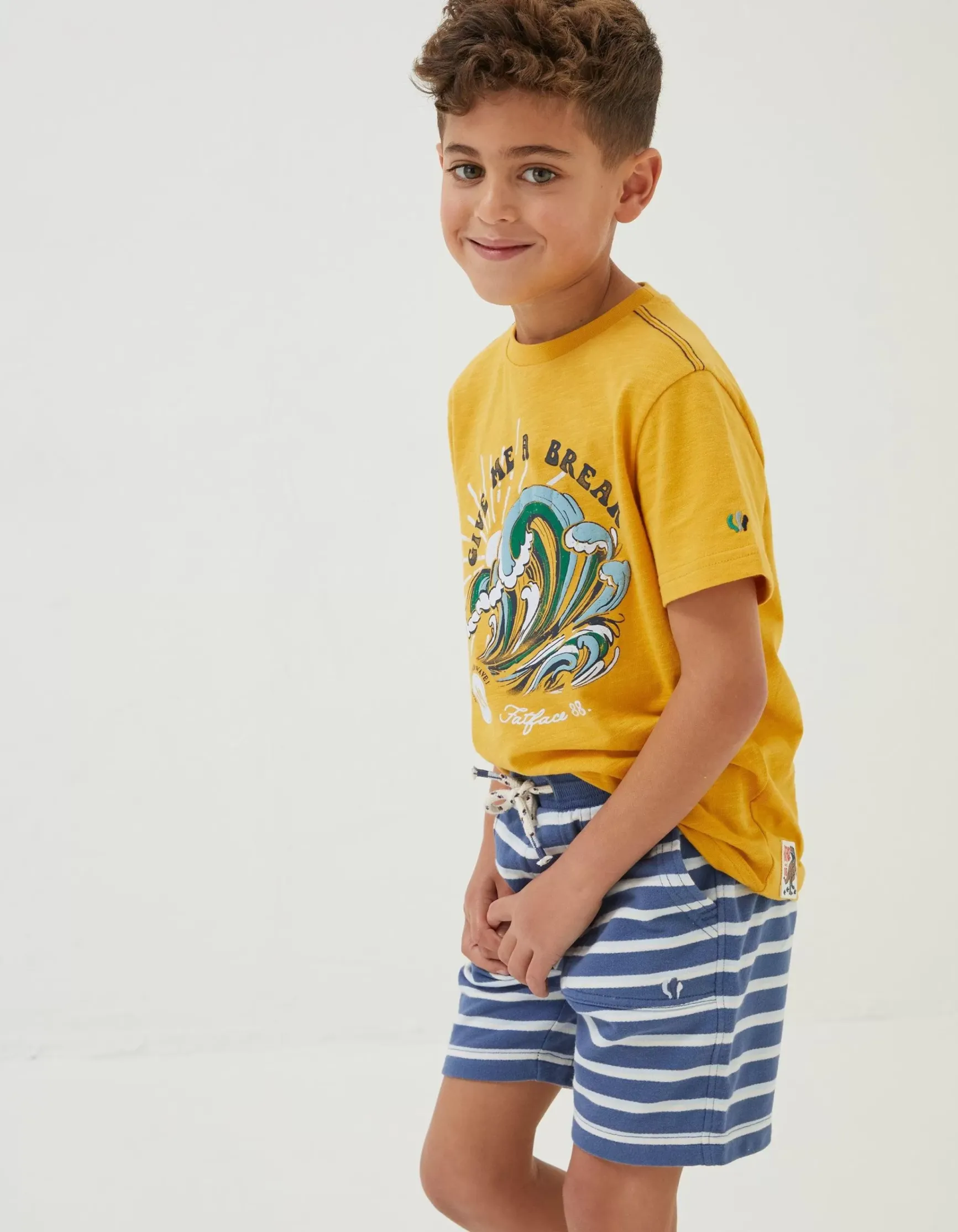 FatFace Eddie Stripe Sweat Shorts|Boys View All