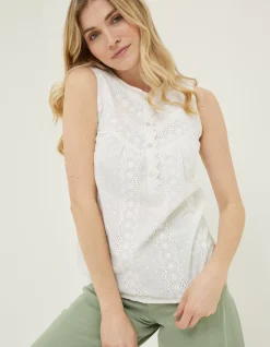 FatFace Elianna Broderie Cami|Women Shirts & Blouses