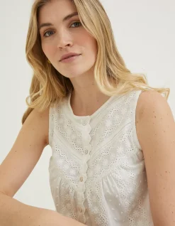 FatFace Elianna Broderie Cami|Women Shirts & Blouses