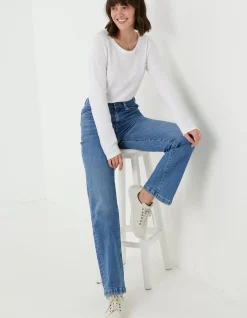 FatFace Elise Wide Leg Comfort Stretch Jeans|Women Jeans & Dungarees