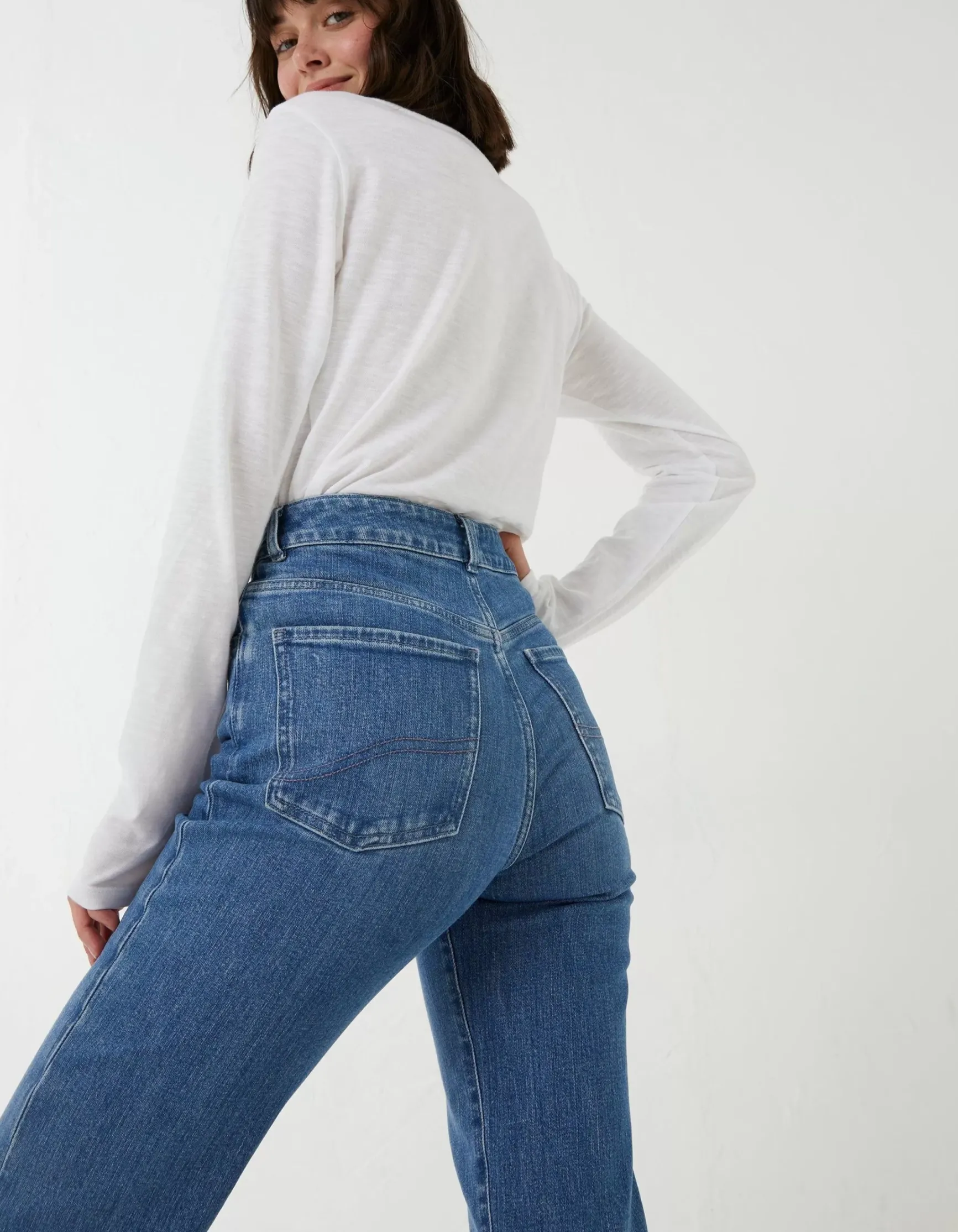 FatFace Elise Wide Leg Comfort Stretch Jeans|Women Jeans & Dungarees