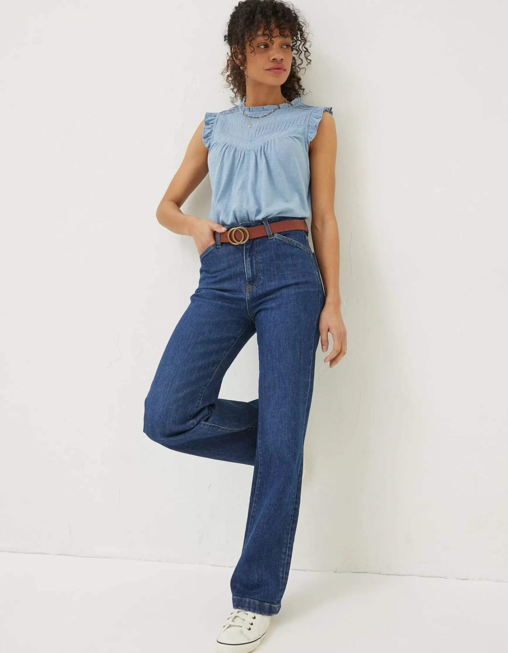 FatFace Elise Wide Leg Comfort Stretch Jeans|Women Jeans & Dungarees