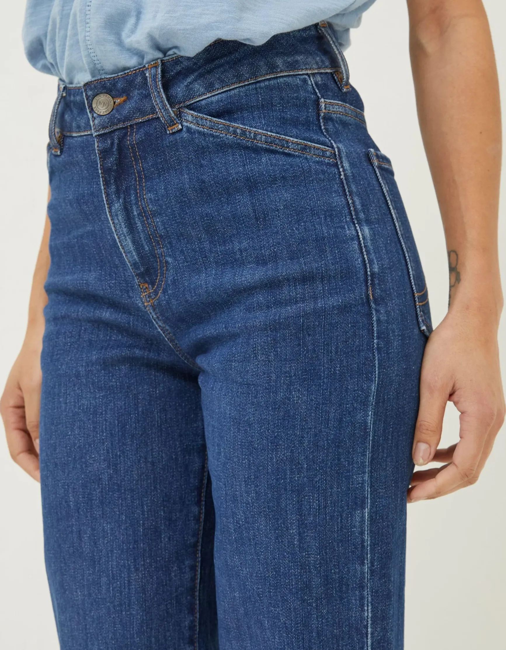 FatFace Elise Wide Leg Comfort Stretch Jeans|Women Jeans & Dungarees