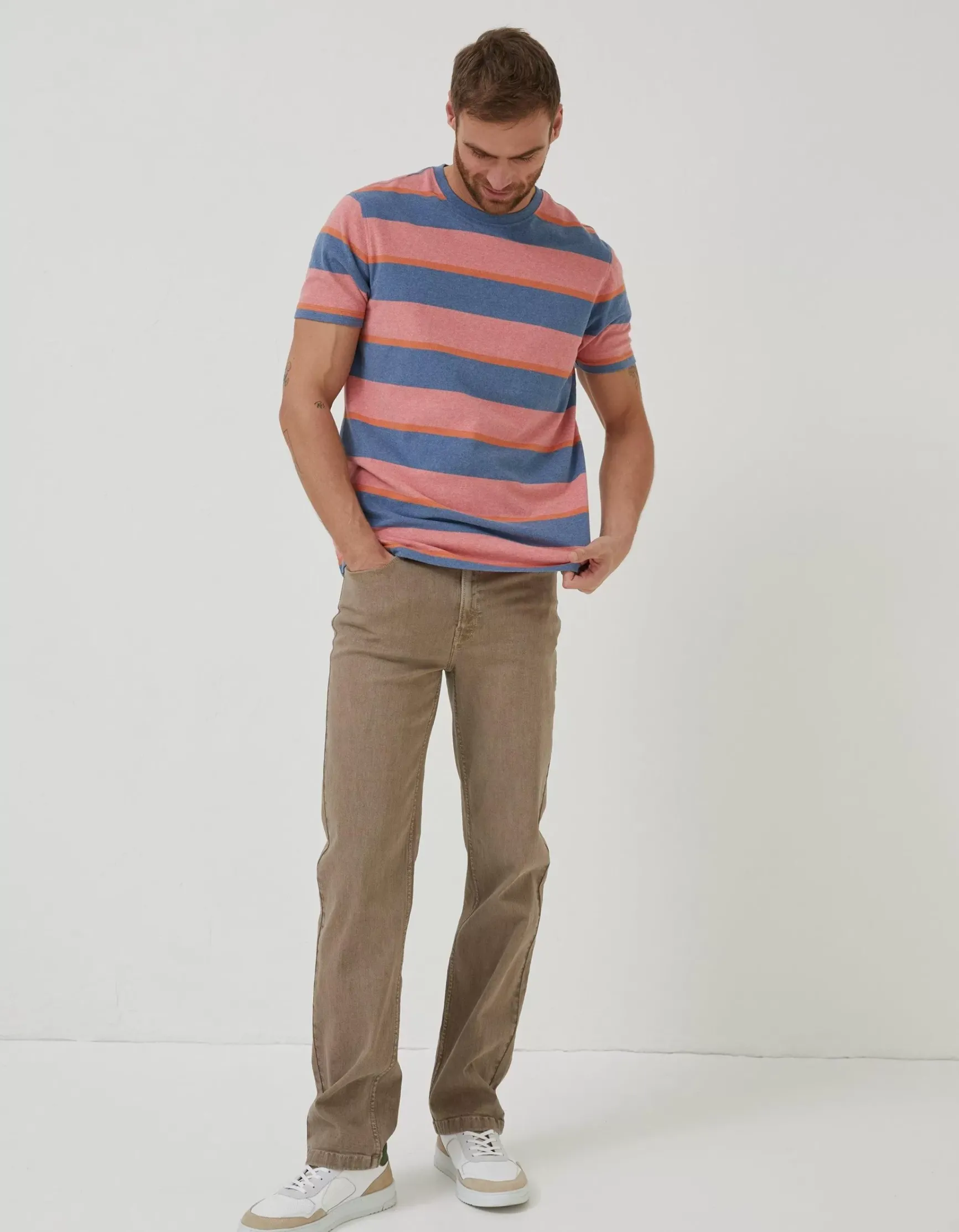 FatFace Ellbridge Stripe T-Shirt|Men T-Shirts