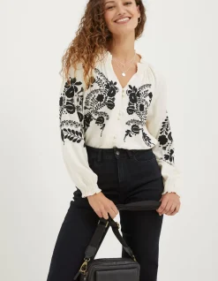 FatFace Ellen Embroidered Blouse|Women Shirts & Blouses