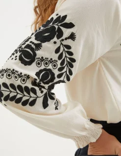 FatFace Ellen Embroidered Blouse|Women Shirts & Blouses