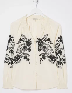 FatFace Ellen Embroidered Blouse|Women Shirts & Blouses