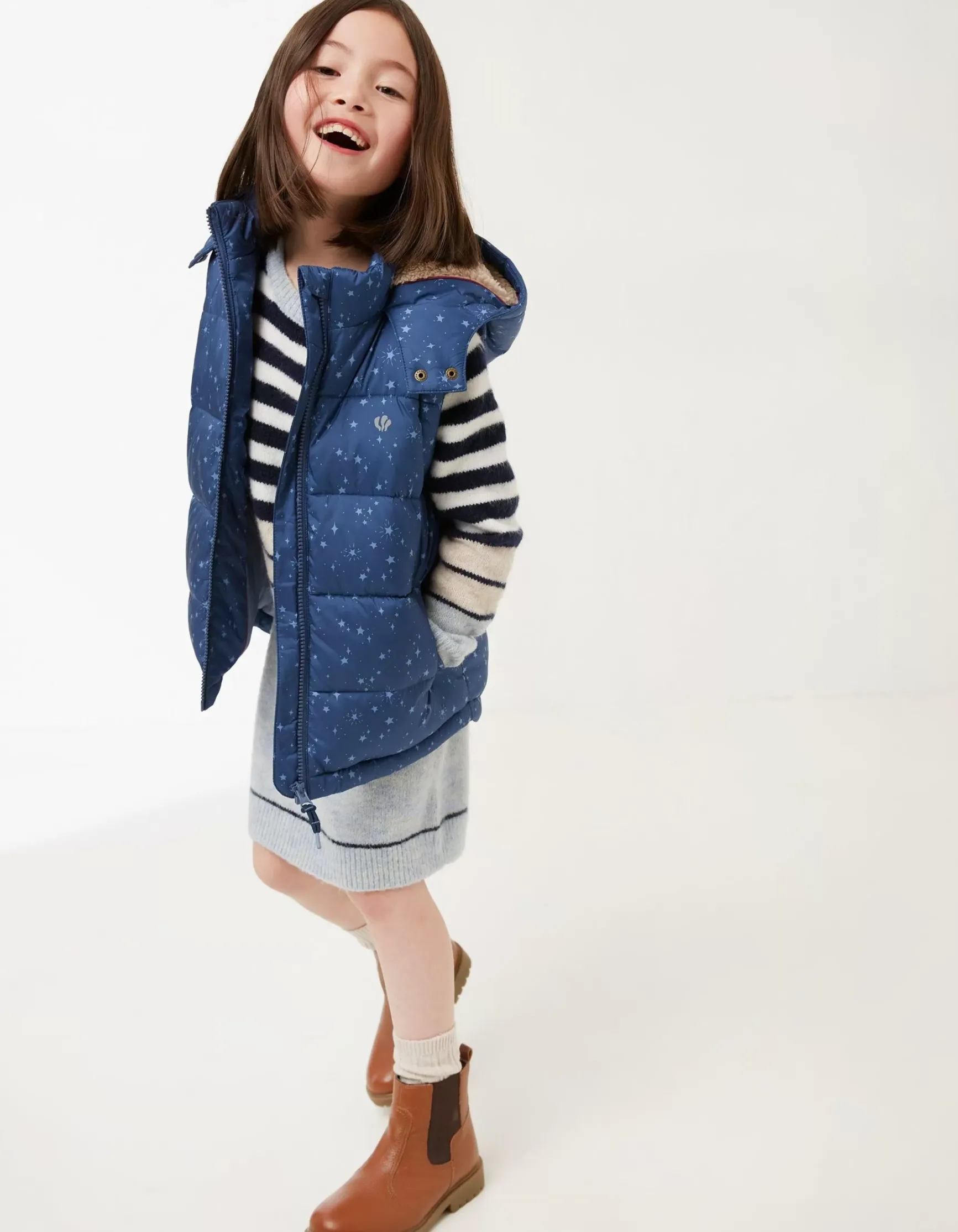 FatFace Ellie Printed Gilet|Girls View All