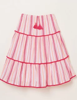 FatFace Elodie Stripe Woven Skirt|Girls View All
