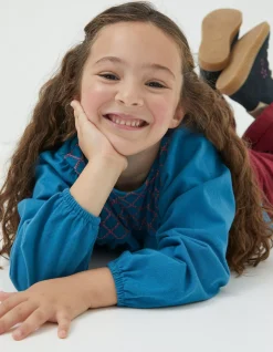 FatFace Embroidered Jersey Top|Girls View All