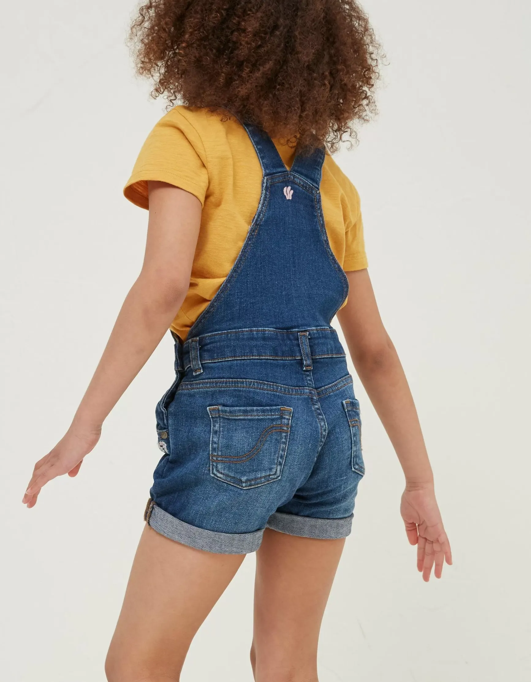 FatFace Embroidered Shortie Dungarees|Girls View All