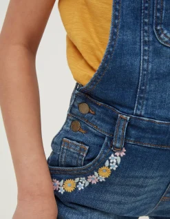 FatFace Embroidered Shortie Dungarees|Girls View All