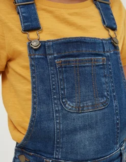 FatFace Embroidered Shortie Dungarees|Girls View All