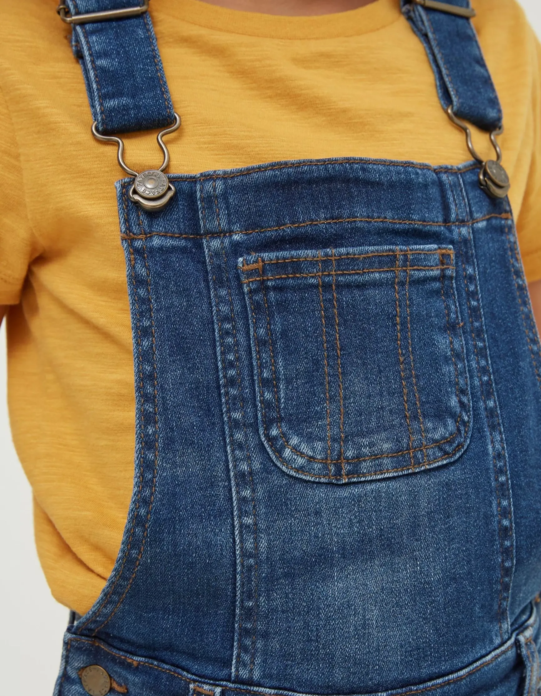 FatFace Embroidered Shortie Dungarees|Girls View All