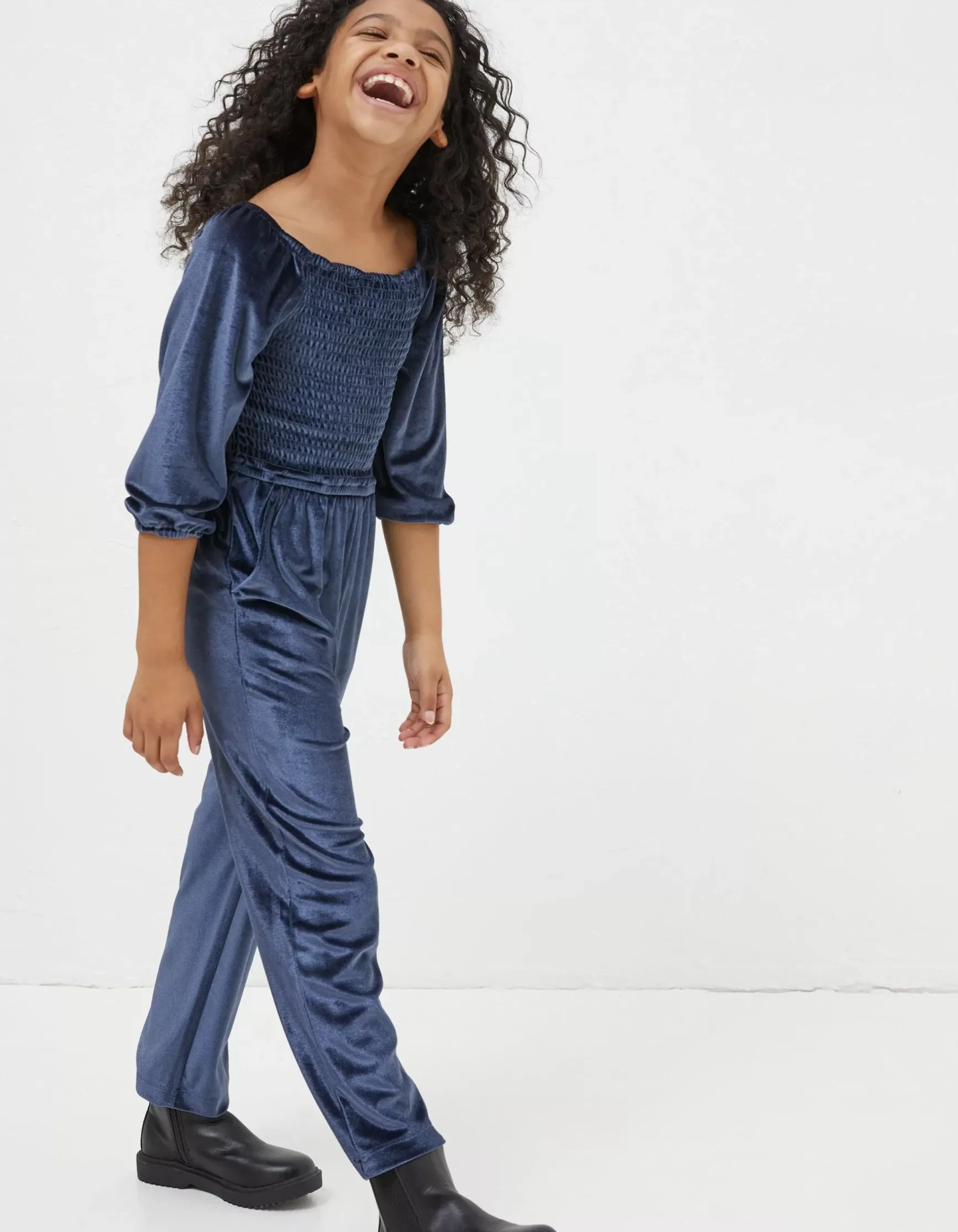 FatFace Emily Velvet Jumpsuit|Girls View All