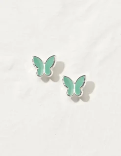 FatFace Enamel Butterfly Studs|Women View All