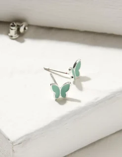 FatFace Enamel Butterfly Studs|Women View All
