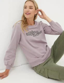 FatFace Enjoy The Now Sweatshirt|Women Sweatshirts & Hoodies