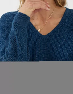 FatFace Estelle V Neck Sparkle Jumper|Women View All