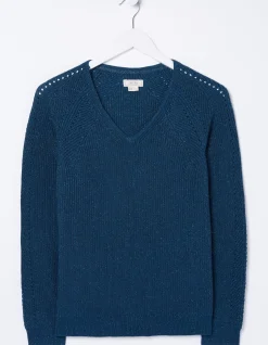 FatFace Estelle V Neck Sparkle Jumper|Women View All