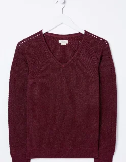 FatFace Estelle V Neck Sparkle Jumper|Women View All