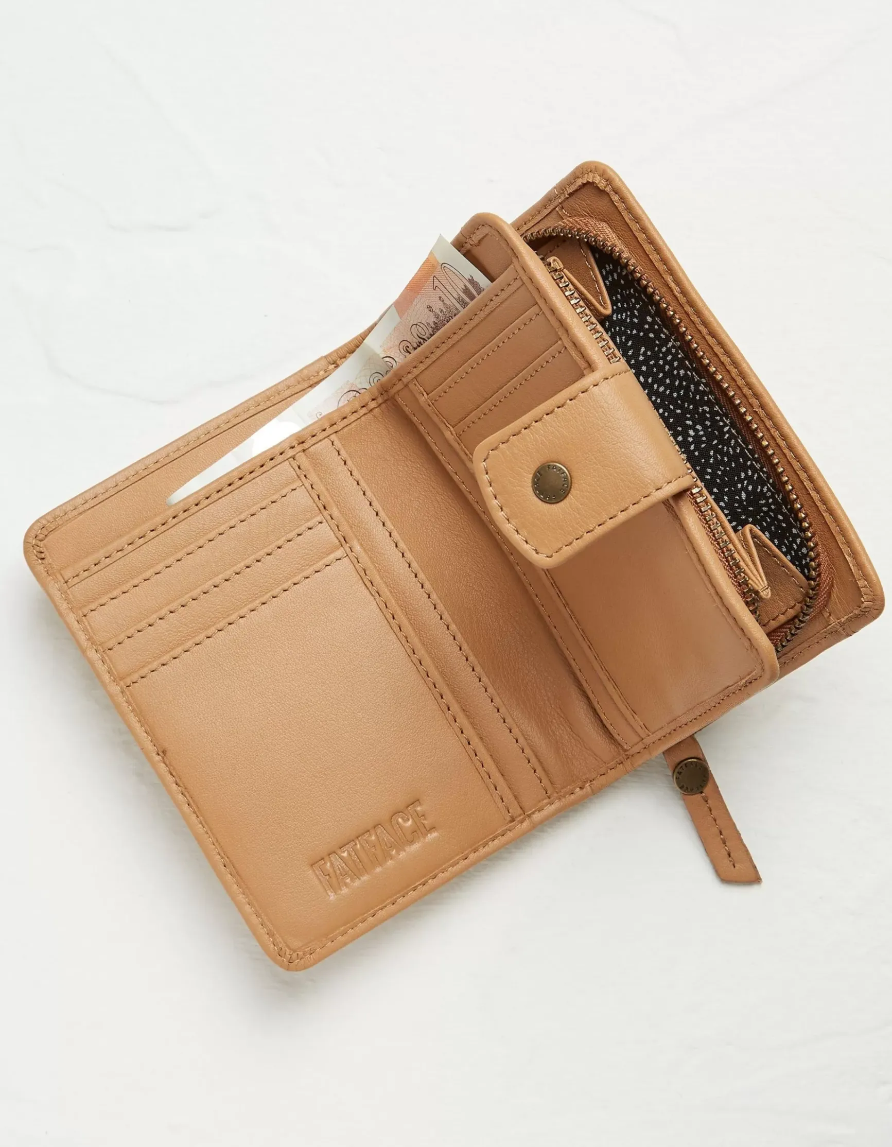 FatFace Etta Leather Zip Purse|Women Bags & Purses