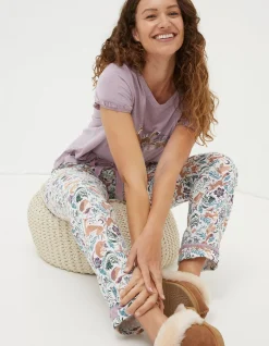 FatFace Eva Lino Animals Pyjama Bottoms|Women Nightwear & Loungewear