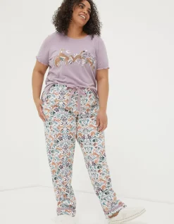 FatFace Eva Lino Animals Pyjama Bottoms|Women Nightwear & Loungewear