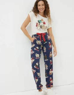 FatFace Eva Stevie Sheep Pyjama Bottoms|Women View All