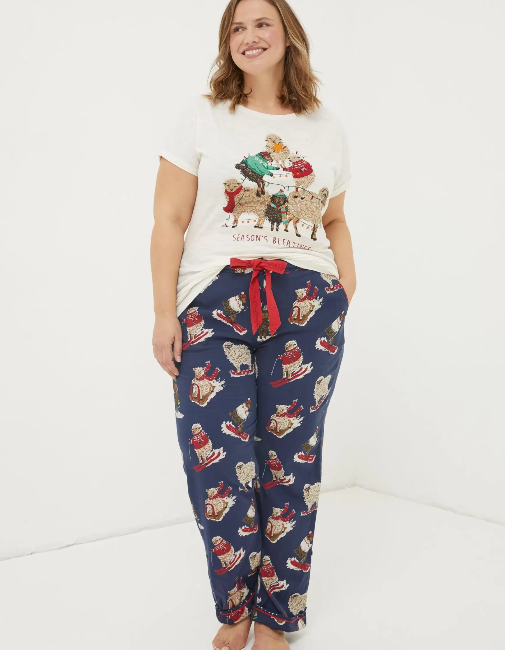 FatFace Eva Stevie Sheep Pyjama Bottoms|Women View All