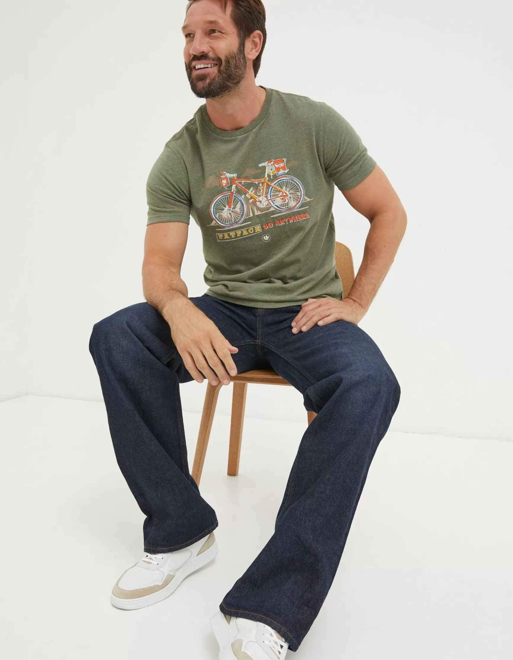 FatFace Explore Outdoors Bike T-Shirt|Men View All