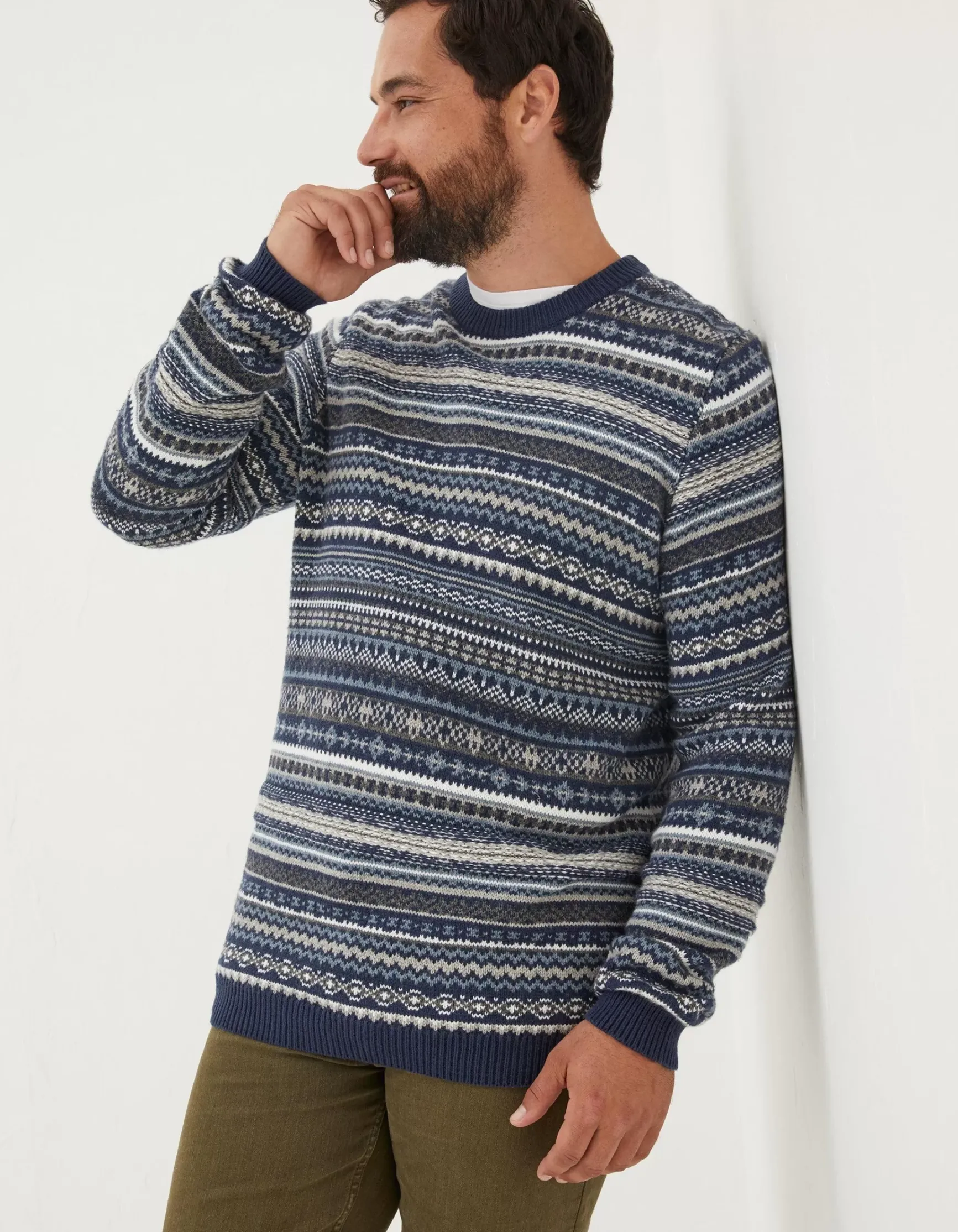 FatFace Fairisle Crew Jumper|Men Knitwear