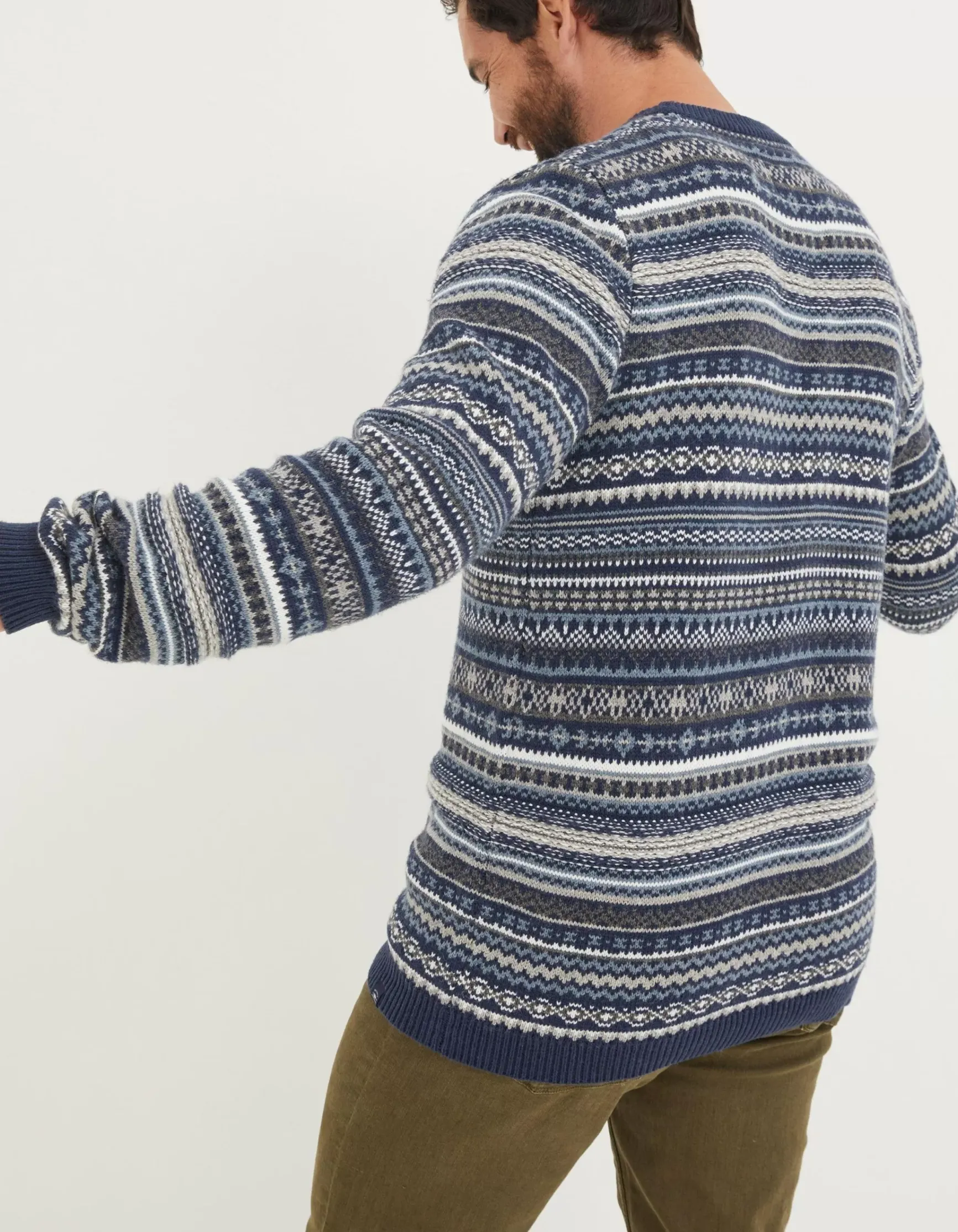 FatFace Fairisle Crew Jumper|Men Knitwear