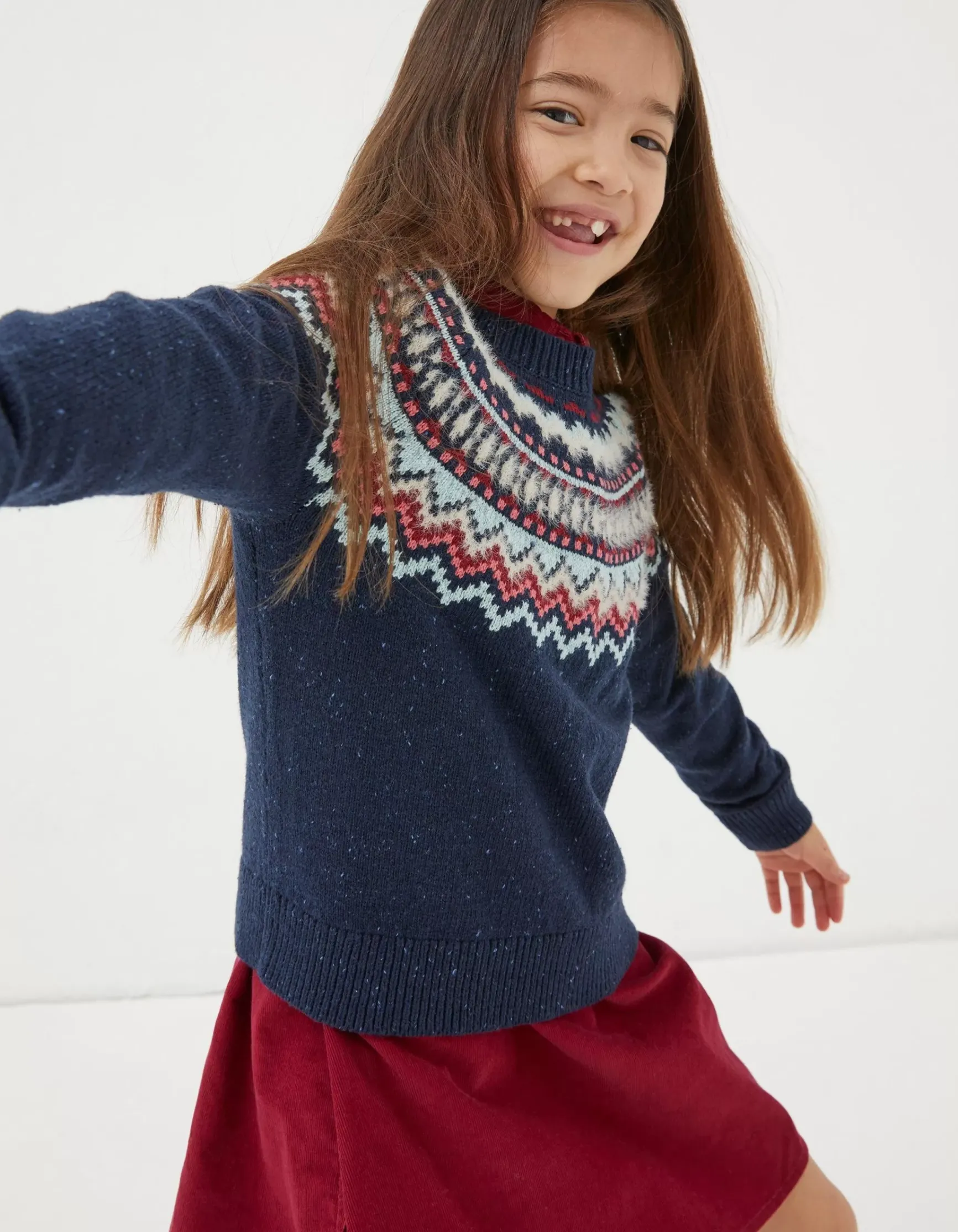 FatFace Fairisle Knitted Crew Neck Jumper|Girls View All