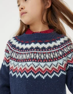 FatFace Fairisle Knitted Crew Neck Jumper|Girls View All