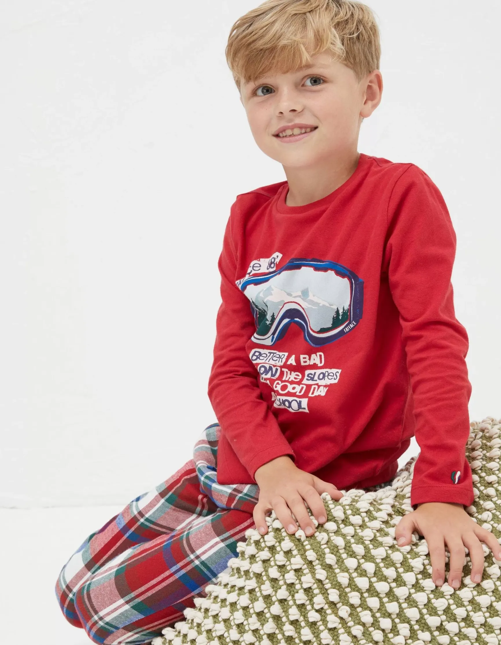 FatFace Family Check Pyjama Set|Boys View All