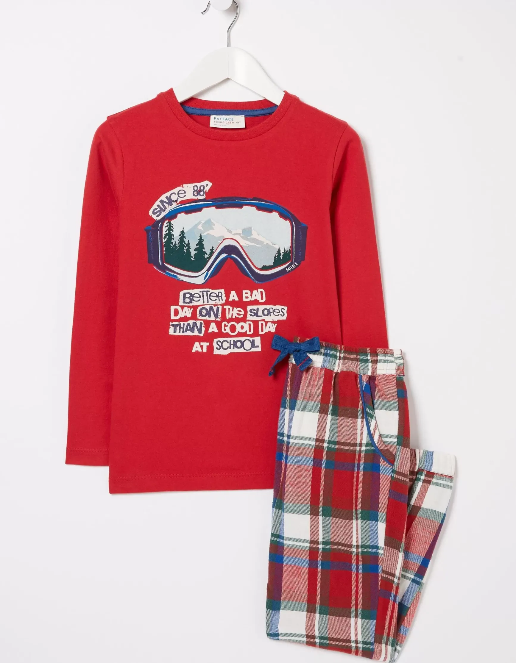 FatFace Family Check Pyjama Set|Boys View All