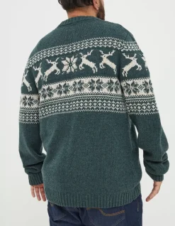FatFace Family Reindeer Christmas Jumper|Men View All