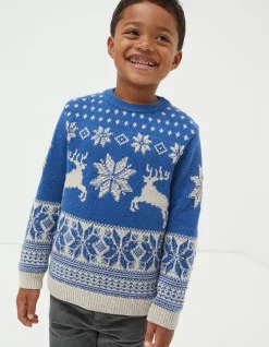 FatFace Family Reindeer Christmas Jumper|Boys View All