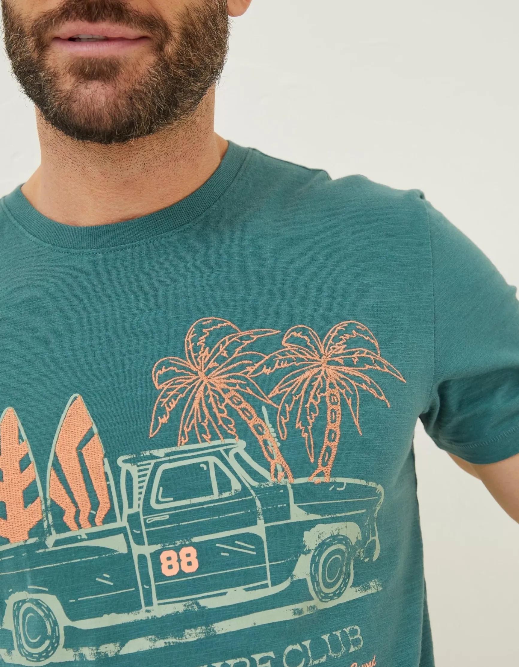 FatFace Surf Club T-Shirt|Men T-Shirts