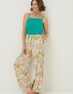 FatFace Faye Paradise Floral Wide Leg Trouser|Women Trousers & Leggings