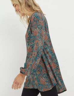 FatFace Faye Textured Spot Tunic|Women Shirts & Blouses