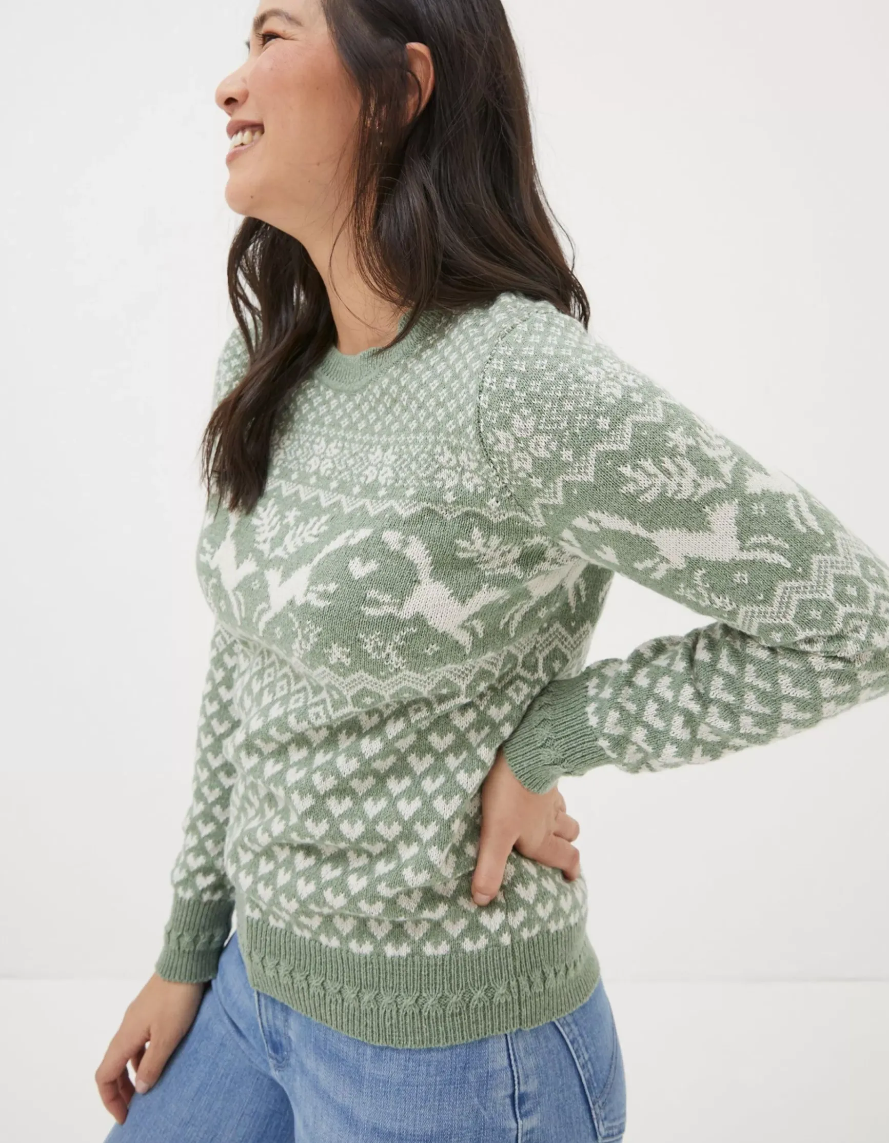 FatFace Felicity Fox Fairisle Jumper|Women View All