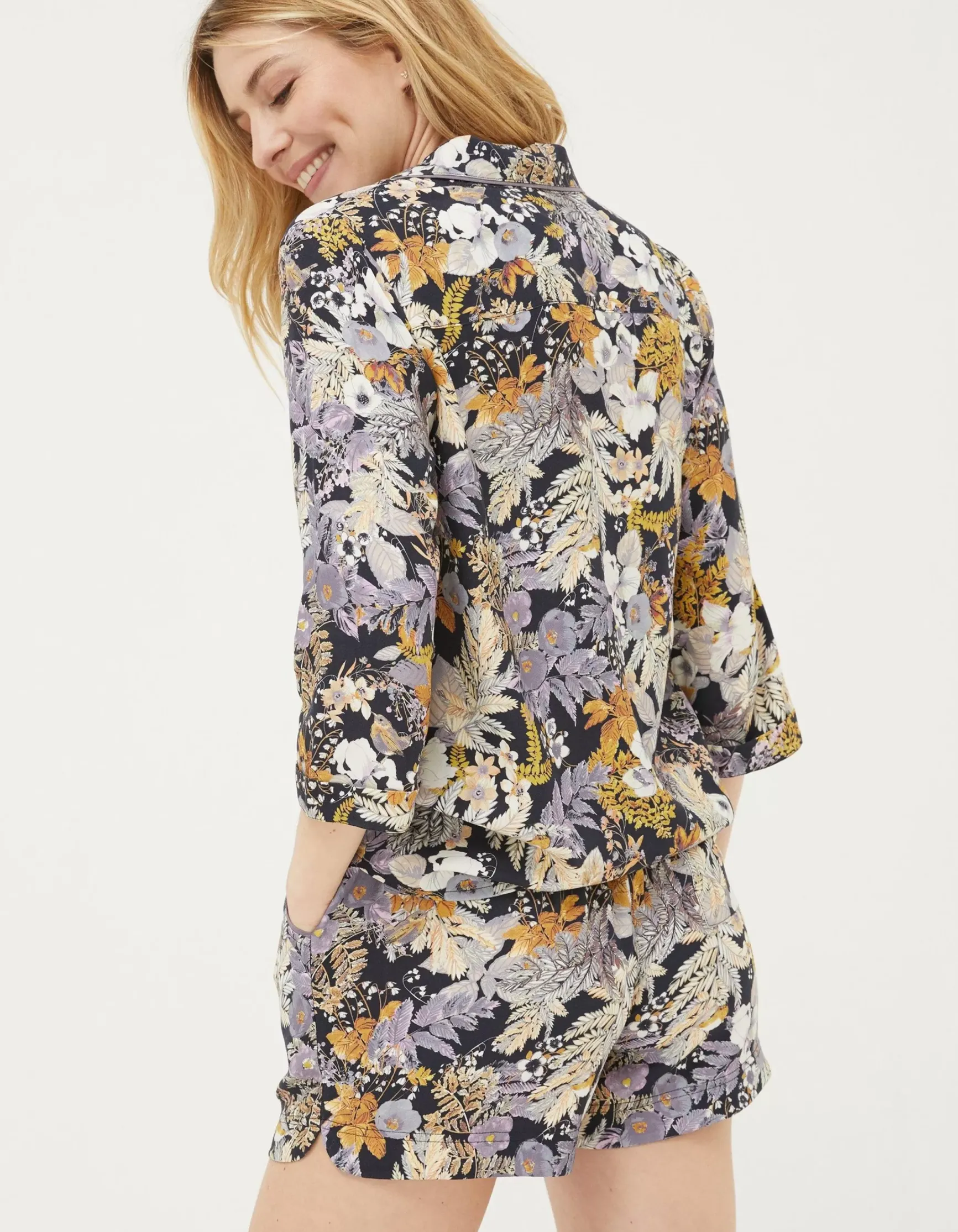 FatFace Fern Floral Short Pyjama Set|Women Nightwear & Loungewear