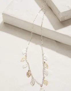 FatFace Filagree Leaf Necklace|Women View All