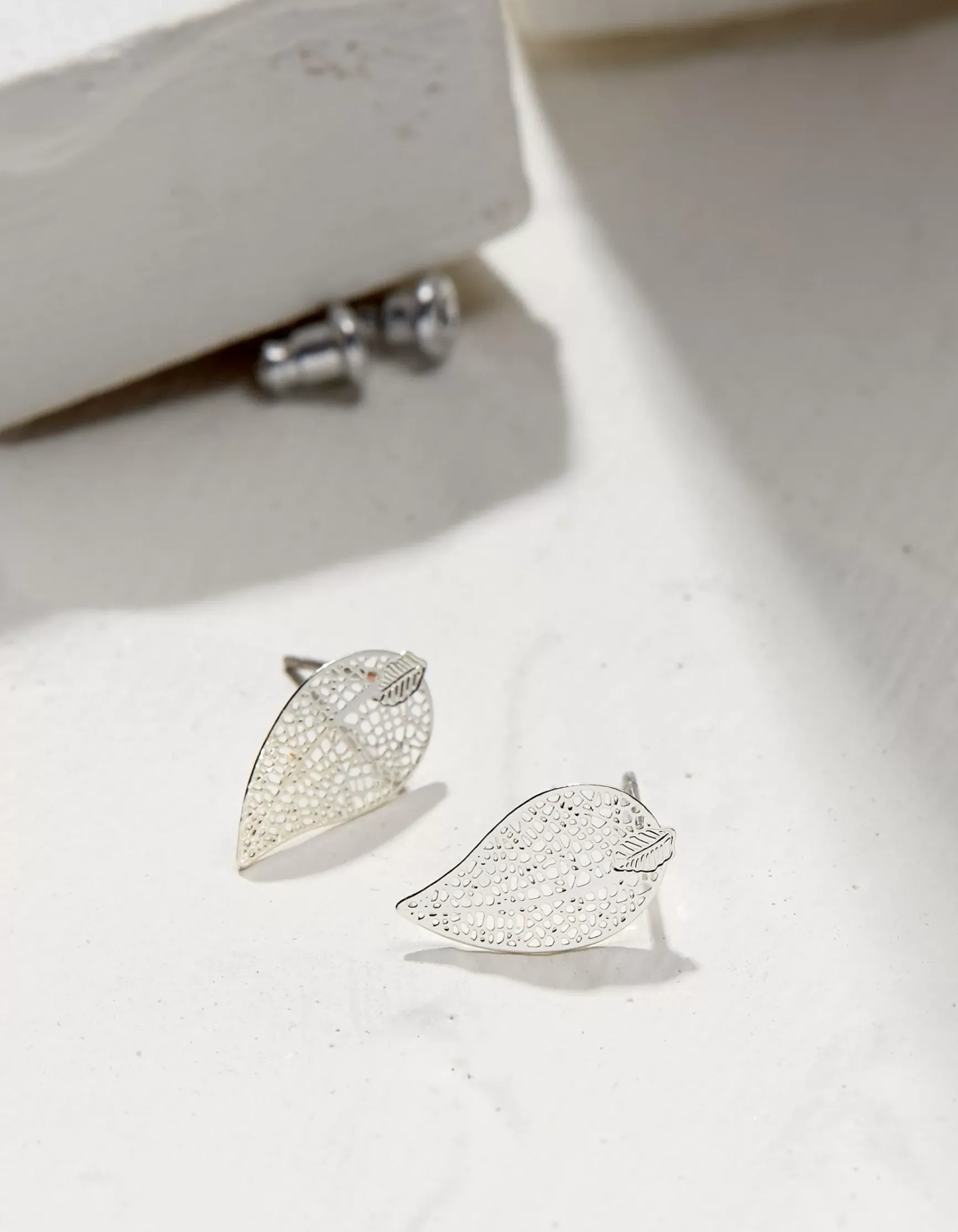 FatFace Filagree Leaf Studs|Women View All