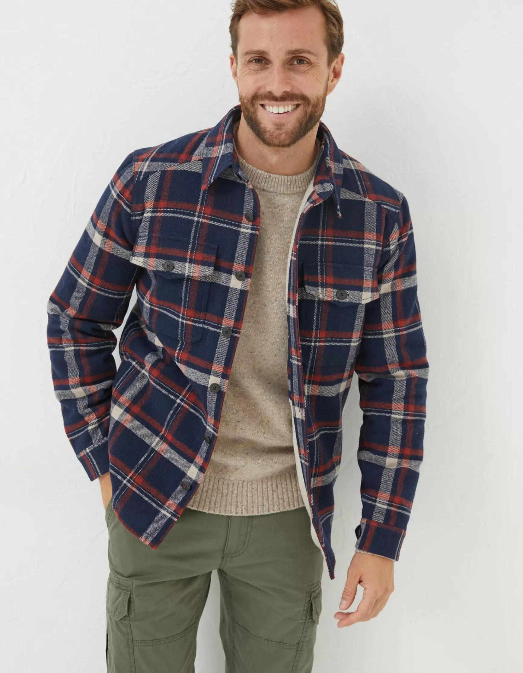 FatFace Fjord Check Overshirt|Men View All