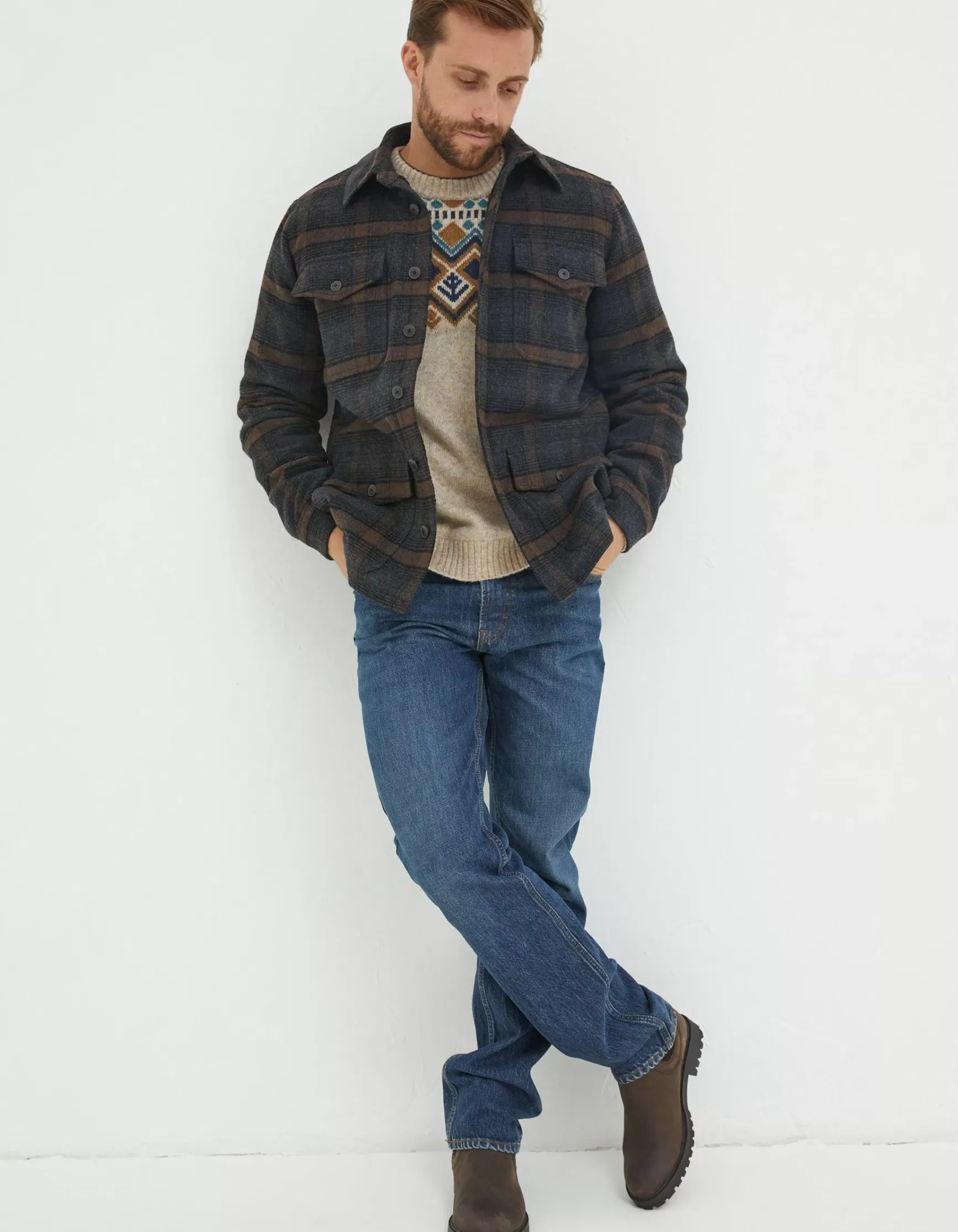 FatFace Fjord Ombre Overshirt|Men View All