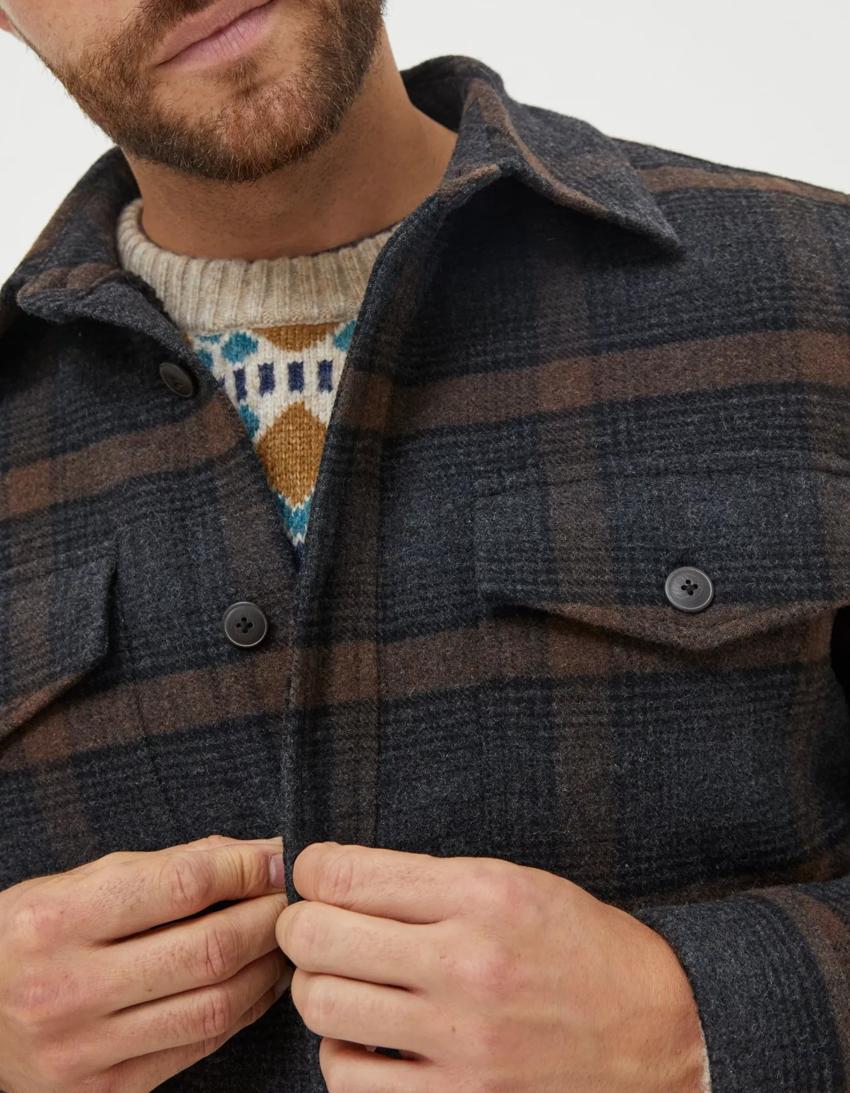 FatFace Fjord Ombre Overshirt|Men View All