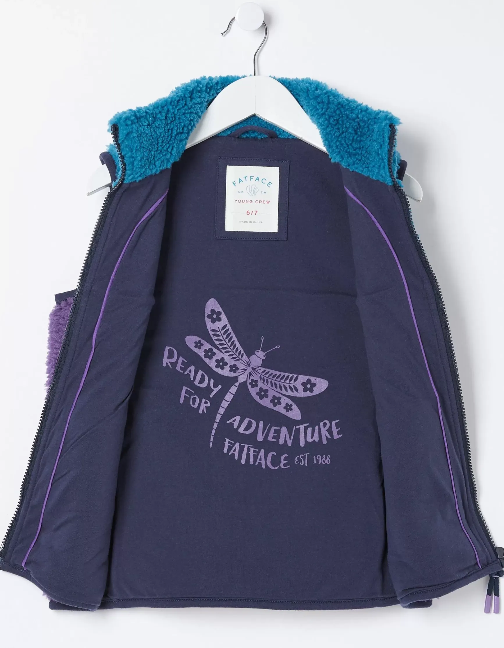 FatFace Fleece Colourblock Gilet|Girls View All
